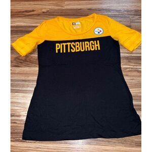 Pittsburgh Steelers Women's Juniors shirt top short‎ sleeve size M medium